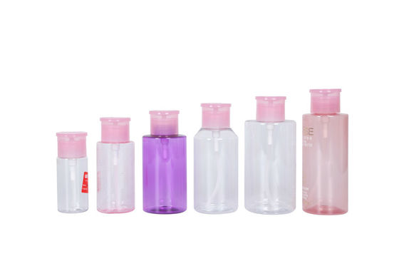 Push Down Transparent PET Nail Polish Remover Bottle