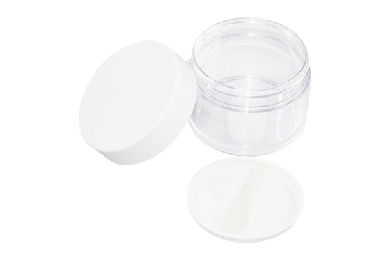 100g PET PCR Material Cosmetic Cream Jars With Digging Spoon Spatula