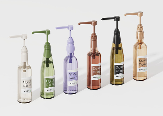 Round Push-Head Dispenser Pump For Food Syrup