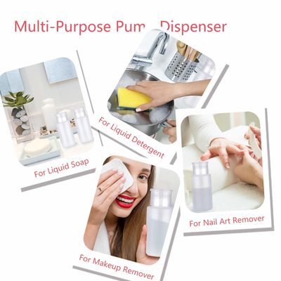 Push Down Transparent PET Nail Polish Remover Bottle