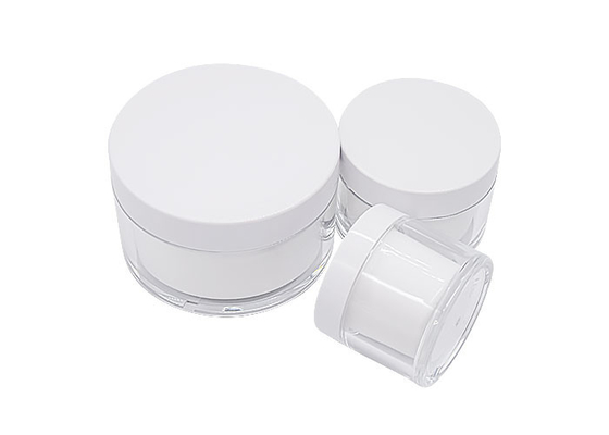 Refillable Plastic Cream Jar With Aluminum Foil Sealing Clear 50ml 100ml 200ml