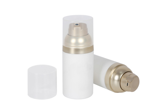 PP airless pump  bottle 30ml 50ml 75ml  Airless Dispenser Bottle With Clear Over-Cap