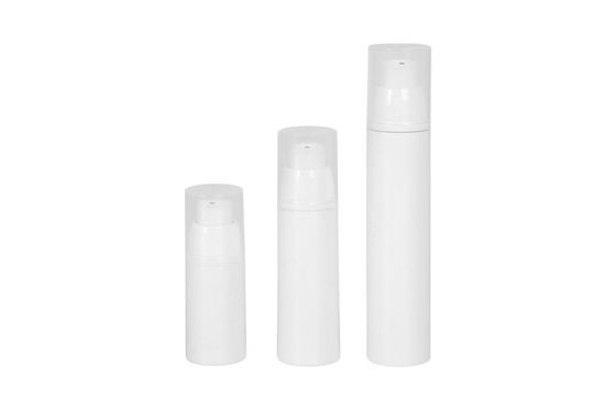 バルク円形15ml 30ml 50ml白く空気のないポンプびん